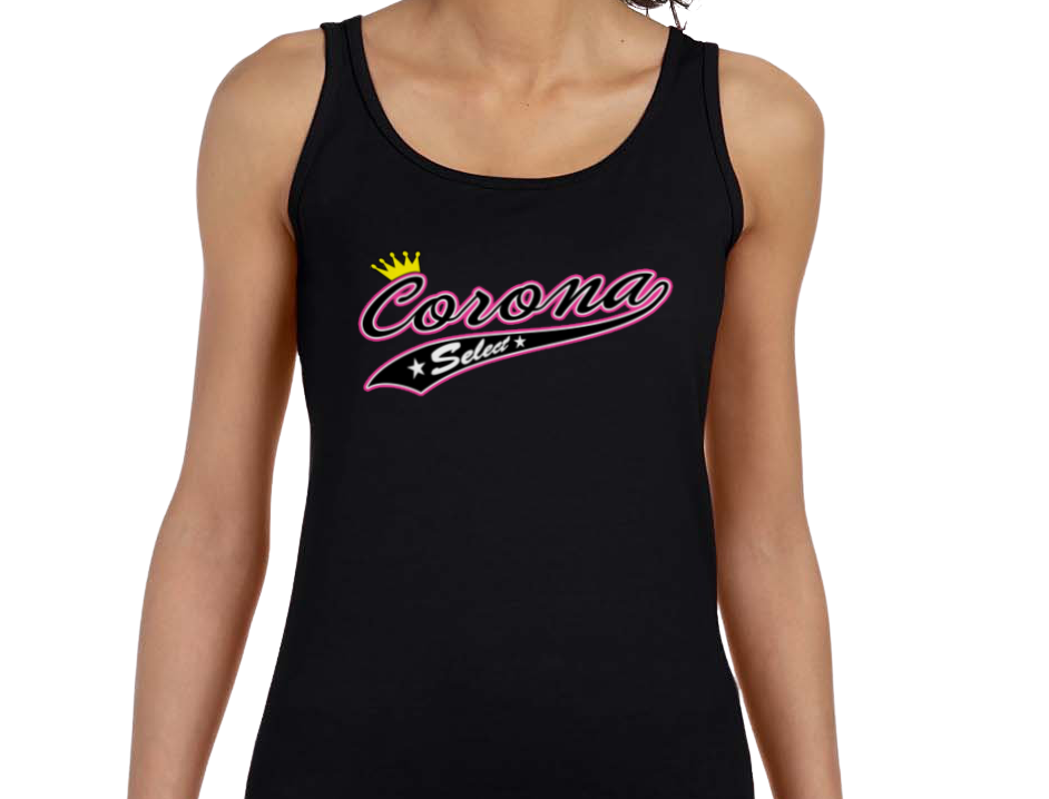 Corona Select Softstyle Women's Fitted Tank Top - Black (Style 3)