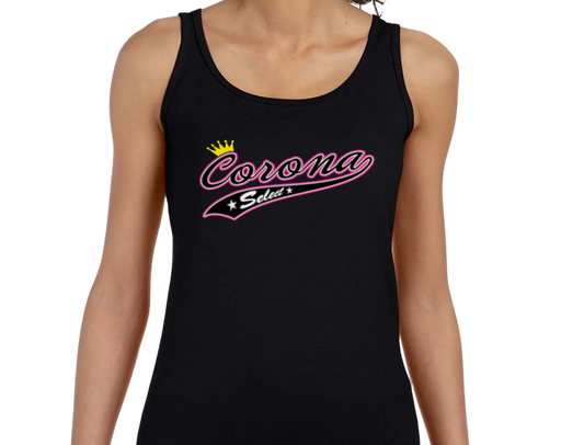Corona Select Softstyle Women's Fitted Tank Top - Black (Style 3)