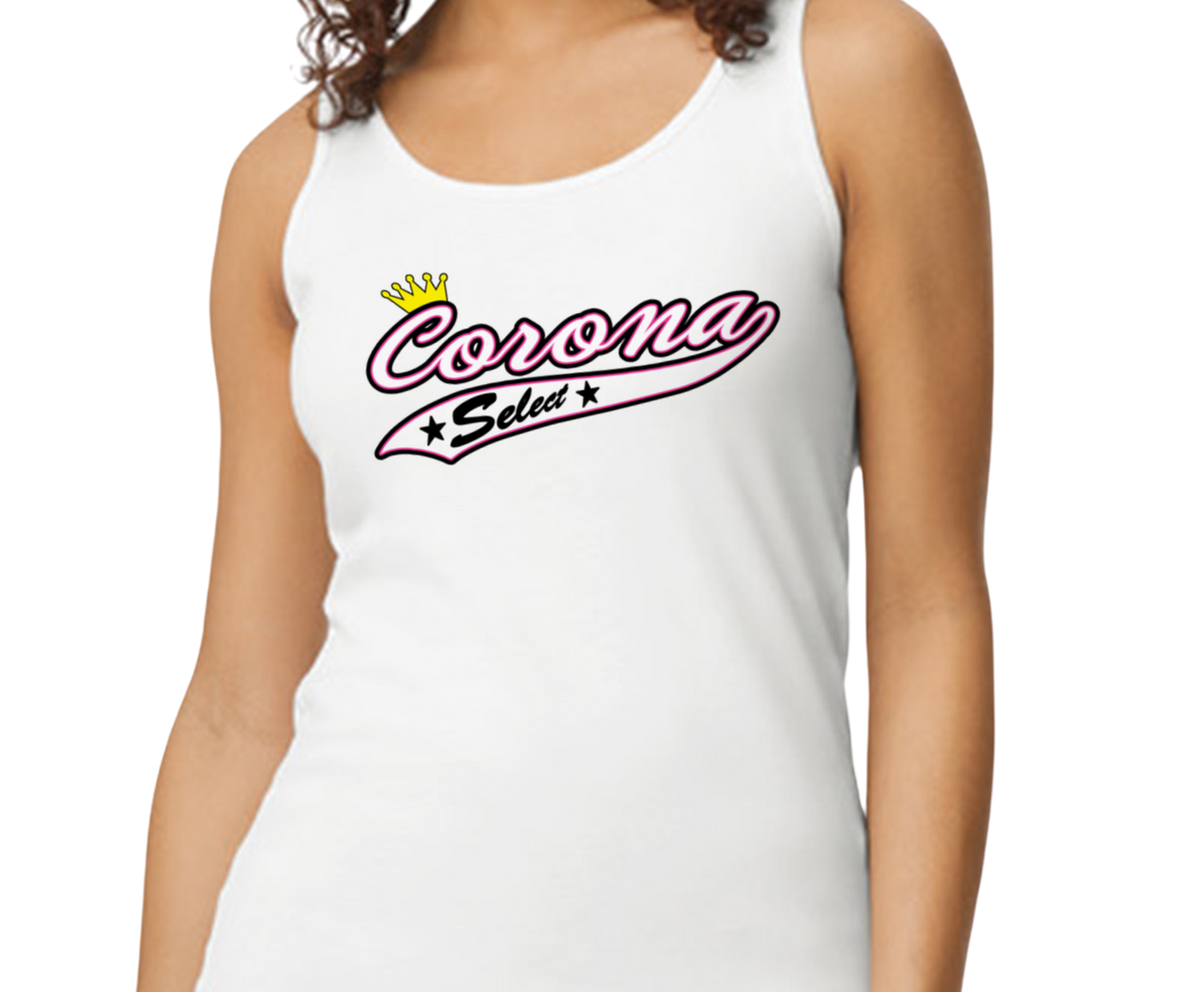 Corona Select Softstyle Women's Fitted Tank Top - White (Style 2)
