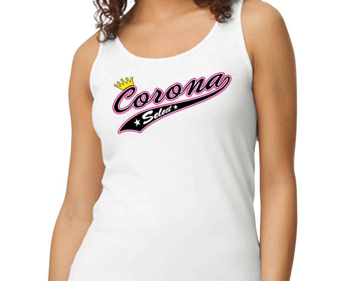 Corona Select Softstyle Women's Fitted Tank Top - White (Style 3)