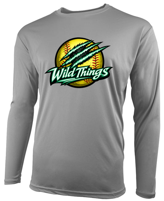 Wild Things Dryfit Long Sleeve Shirt - Gray