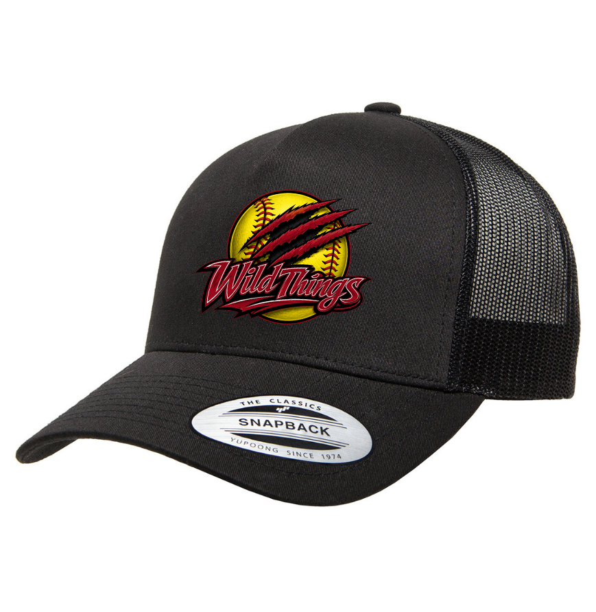 Wild Things Snapback Trucker Hat - Black