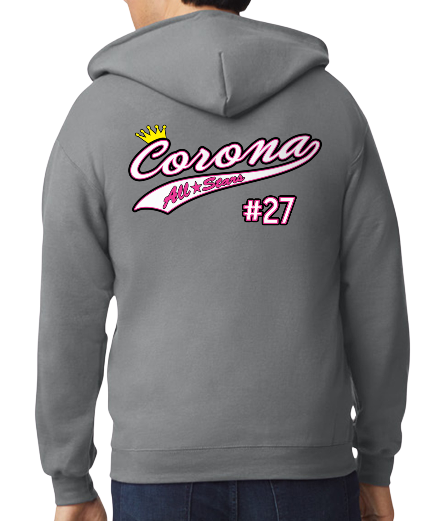Corona All Stars Zip-Up Hoodie - Gray